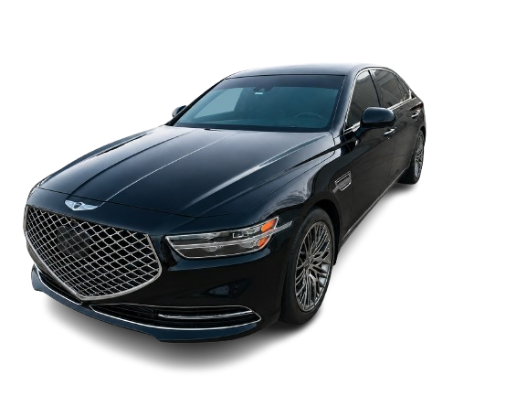 Black luxury sedan for executive chauffeur and private transportation