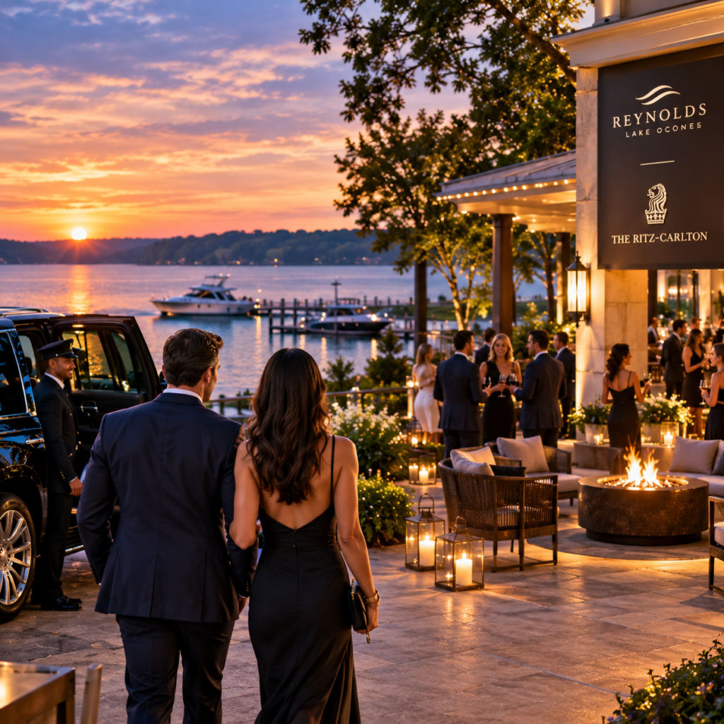 Private evening transportation for dining and events at Reynolds Lake Oconee