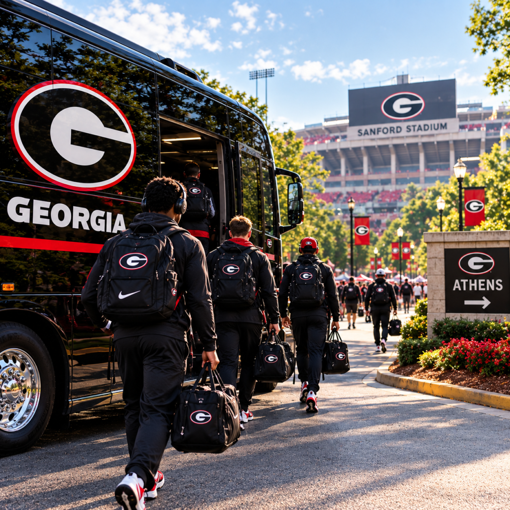 UGA football game day transportation for fans traveling to Athens, Georgia