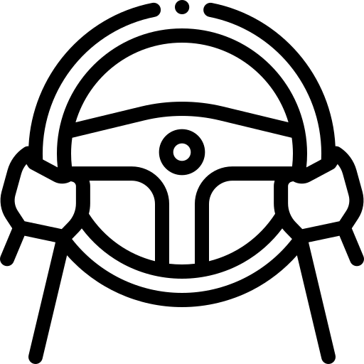 steering-wheel icon for hourly chauffeur service